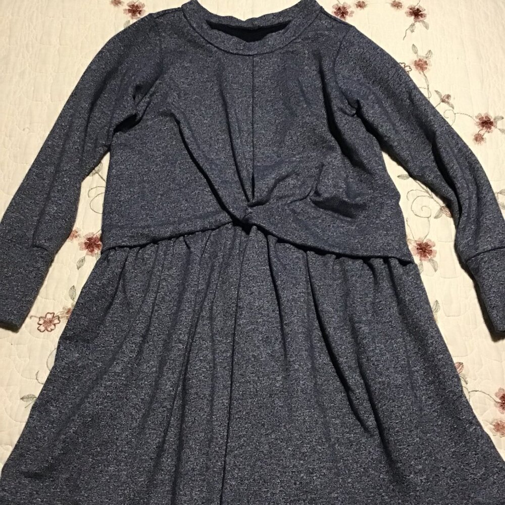 Honey and Mabel Girl's Navy Dress--Size 8; Nice Condition